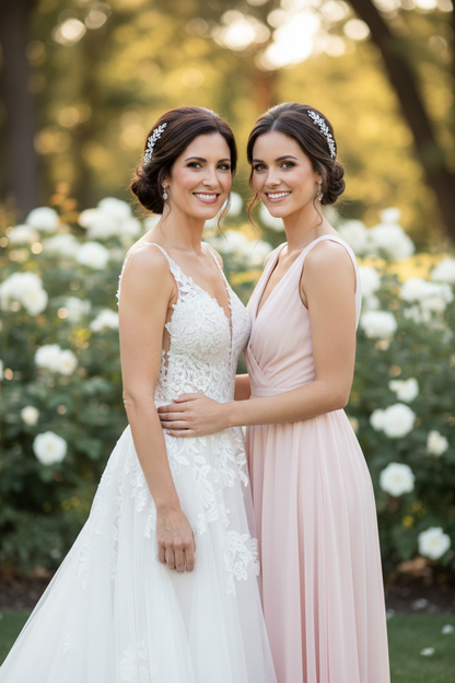 Peigne à Cheveux Feuilles & Cristaux | Bijou Cheveux Mariage